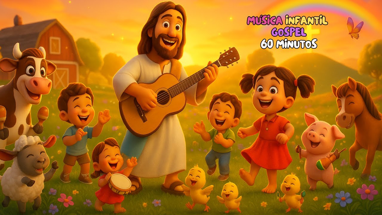 Fazendinha de Jesus | 1 Hora de Música Infantil Gospel | Histórias Bíblicas Cantadas | Coletânea